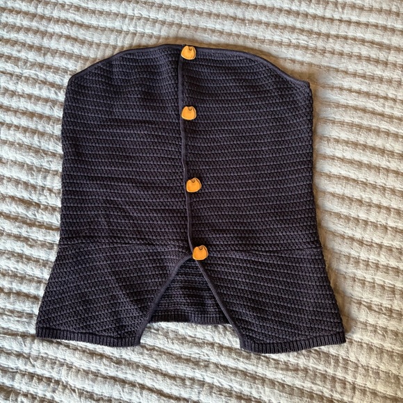 Zara Gold Button Knit Bandeau Top size S - Picture 3 of 9